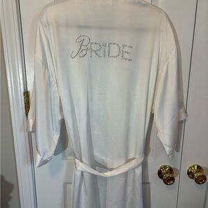 Victoria's Secret Bride White Satin Robe